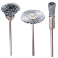 Набор головок, бит, насадок Wolfcraft Набор мини-щёток из нержавеющей стали 2747000