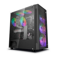 Case ATX Deepcool MATREXX 55 MESH ADD-RGB 4F, w/o PSU, 4x120mm, RGB, Tempered Glass, USB3.0, Black