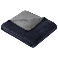 Домашний текстиль Ibena 2340/660 Uni Decke Double Face Dublin Dark blue/grey