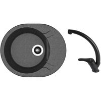 Мойка кухонная со смесителем Dr.Gans Berta 580 + SanDonna F 1069 negru