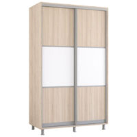 Dulap Mobildor-Lux Aron-S 1.0m-1.8m uși glisante din PAL orizontal (140x60x200H cm) Sonoma