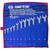 Ключ гаечный King Tony 12A1MRN ключи комбинированные облегченные удлинённые 8-24мм. 11 пр. (Tetron)