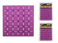 Set covoras pentru baie 5 buc 13X13cm MSV "Patrate" violet, cauciuc