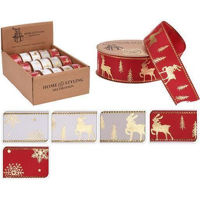 Decor de Crăciun și Anul Nou Promstore 20309 Лента декоративная 2.5cmХ2.7m, с рисунком