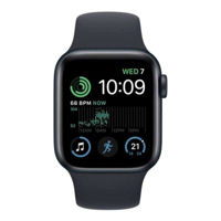 Apple Watch SE 2 44mm Aluminum Case with Midnight Sport Band, MNK03 GPS, Midnight