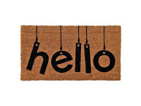 Covoras pentru antreu din cocos 33X60cm Luance Hello, PVC