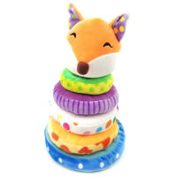 Jucărie de pluș miscellaneous 7630 Piramida moale in cutie Vulpe, Elefant 592048/49