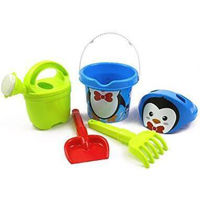 Игрушка Promstore 45049 Набор игрушек для песка в ведерке Пингвин 5ед, 23cm