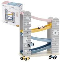 Mașină Viga 44013 Pistă auto din lemn cu tobogan și mașini