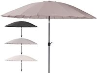 Umbrela pentru terasa D325cm rezistent la apa, 24spte, picior flexibil, 4 culori