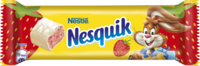 Baton de ciocolată albă Nesquik cu nuga de căpșuni, 26g