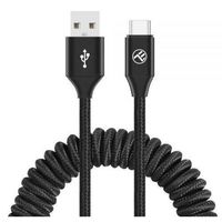 Cablu telefon mobil Tellur TLL155395 Cable USB - Type-C, 3A, 1.8m, EXTENDABLE, Black
