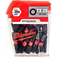 Набор головок, бит, насадок Milwaukee 4932430880 Capete de insurubat TX25 25mm (P.25)