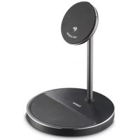 Зарядное устройство беспроводное Hama 201738 Qi2 Wireless Charger, Inductive Fast Charging, 2in1 Charging Station, 15 W