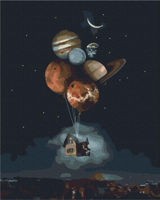 Картина по номерам BrushMe BS41119FC 40x50 сm (fără cutie) Casă în stratosferă