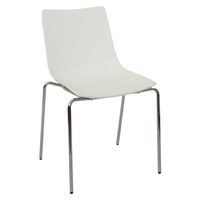 cumpără Scaun din plastic şi picioare din metal cromat 540x560x830 mm, alb în Chișinău