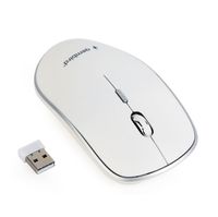 Wireless Mouse Gembird MUSW-4B-01, Optical, 800-1600 dpi, 4 buttons, Ambidextrous, 1xAA, White