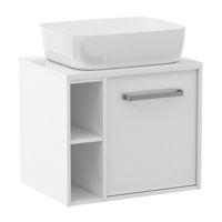Set de mobilier 80 cm Imprese VYSKOV, alb: lavabo suspendat cu blat, 1 sertar + lavoar suprapus art i11057