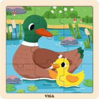 Головоломка Viga 44621 Puzzle din lemn Rățuște 9 elem.