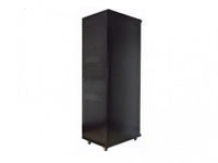 19" 20U Standard Floor Rack, SN-NO 19" 20U-06-06-ДС-ПГ-2БГ, 600х600х935/1060*, Glass Door, Black