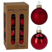 Decor de Crăciun și Anul Nou Promstore 20299 Set globuri 16x50mm Red, in cutie