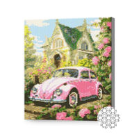 Картина по номерам Art Gallery GB86807 Mozaic cu diamante 30x40cm Masina langa casa