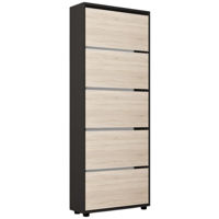 Полка для обуви Mobildor-Lux Leo 70x27x203H cm Anthracite/Sonoma