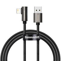Кабель для моб. устройства Baseus CALCS-01 USB - Lightning, Braided, 2.4A, 1m, 90°, Legend Elbow Black