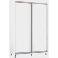 Dulap Mobildor-Lux Aron-P uși glisante din PAL (170x60x210H cm) Alb Brilliant