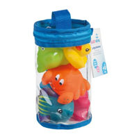 ”Baby-Nova” Animale amuzante care fac baie, cu funcție de pulverizare, 6 luni+, fărăr BPA, set 6 bucăți (31146)