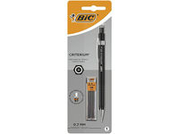 Карандаш механический BIC Criterium 0.7mm + 12 запасных грифелей HB, блистер