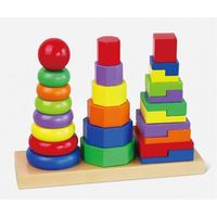 Set piramide din lemn “Forme geometrice” VIGA