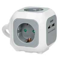 Удлинитель электрический ORNO ORAE13144GS CUB 4 locuri+2 USB 16A 1,4M