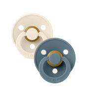 Пустышки латексные круглые BIBS Colour (0-6 мес) Ivory&Petrol - 2 шт