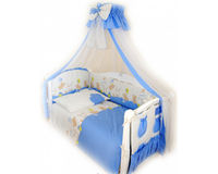 Сменная постель Comfort С-020 в горошек голубой, код 42080