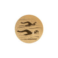 Наклейка на медаль / кубок (1 шт.) "Плавание" d=25 мм 25-0090 (9694)