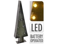 Сувенир Елка светящаяся 7LED 36X11X4cm, 2xAA, тепл.-белый