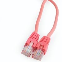0.5m, Patch Cord  Pink, PP12-0.5M/RO, Cat.5E, Cablexpert, molded strain relief 50u" plugs