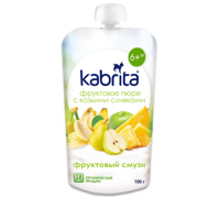 Фруктовый смузи с козьими сливками Kabrita (6+ мес) 100 г