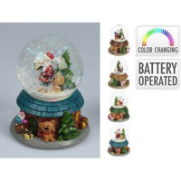 Decor de Crăciun și Anul Nou Promstore 54281 Suvenir Glob cu zapada pe casa