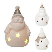 Decor de Crăciun și Anul Nou Promstore 54311 Suvenir LED Om de zapada/Mos Crăciun, 13cm (în sort.)