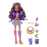 Кукла Mattel JHK30 Monster High, Clawdeen Wolf cu animalul de companie Crescent