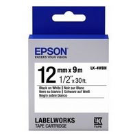 Tape Cartridge EPSON LK4WBH; 12mm/2m Heat Resistant, Black/White, C53S654025