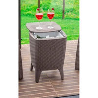 Mobilier pentru grădină Hydro S Masuta cu spatiu de racire Capri, 41.5x41.5x58, Cappuccino
