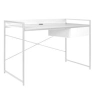 Офисный стол Halmar Oxford cu sertar alb/alb