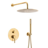 Panou de duș kfa armatura Moza встраиваемый в стену матовое золото