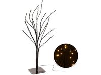 Copac decorativ "Globuri" 30cm, 15microLED, alb-cald, pe baterii