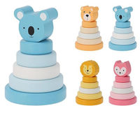 Игрушка Promstore 54227 Piramida pentru copii Free&Easy 8x8x13cm, lemn