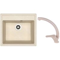 Мойка кухонная со смесителем Dr.Gans Nika 570 + SanDonna F 1069 bej