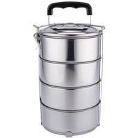 Контейнер для хранения пищи miscellaneous 5009 Lunch-box inox 5 nivele/14cm 255-1586 SIO